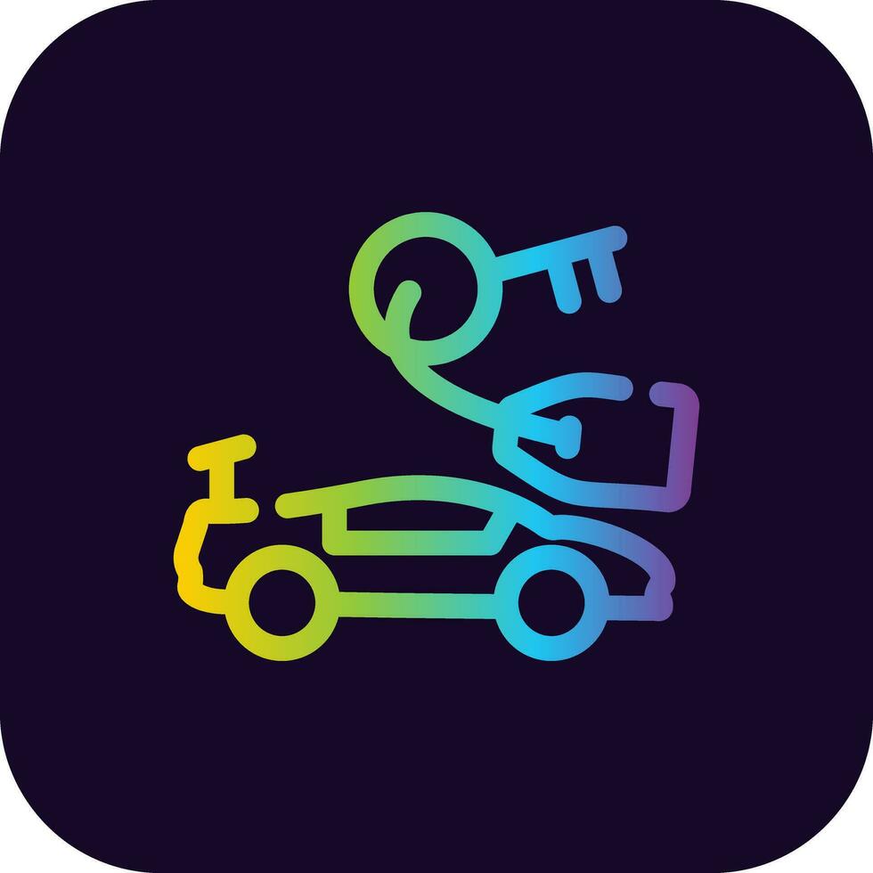 Rent Car Creative Icon Design vector