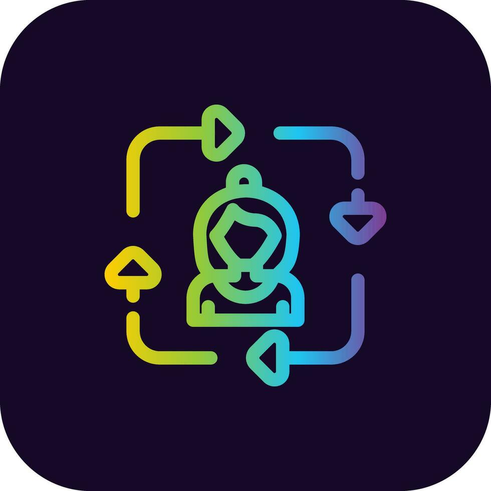 Job Rotation Creative Icon Design vector