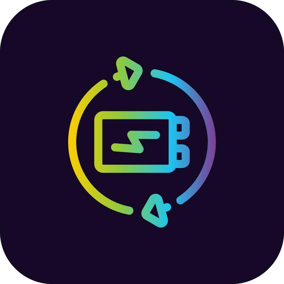 Battery Recycling Creative Icon Design vector