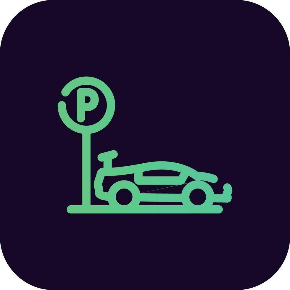 Parking Area Creative Icon Design vector