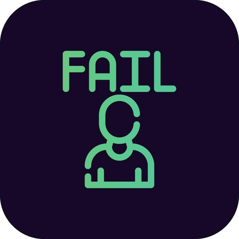 Fail Creative Icon Design vector