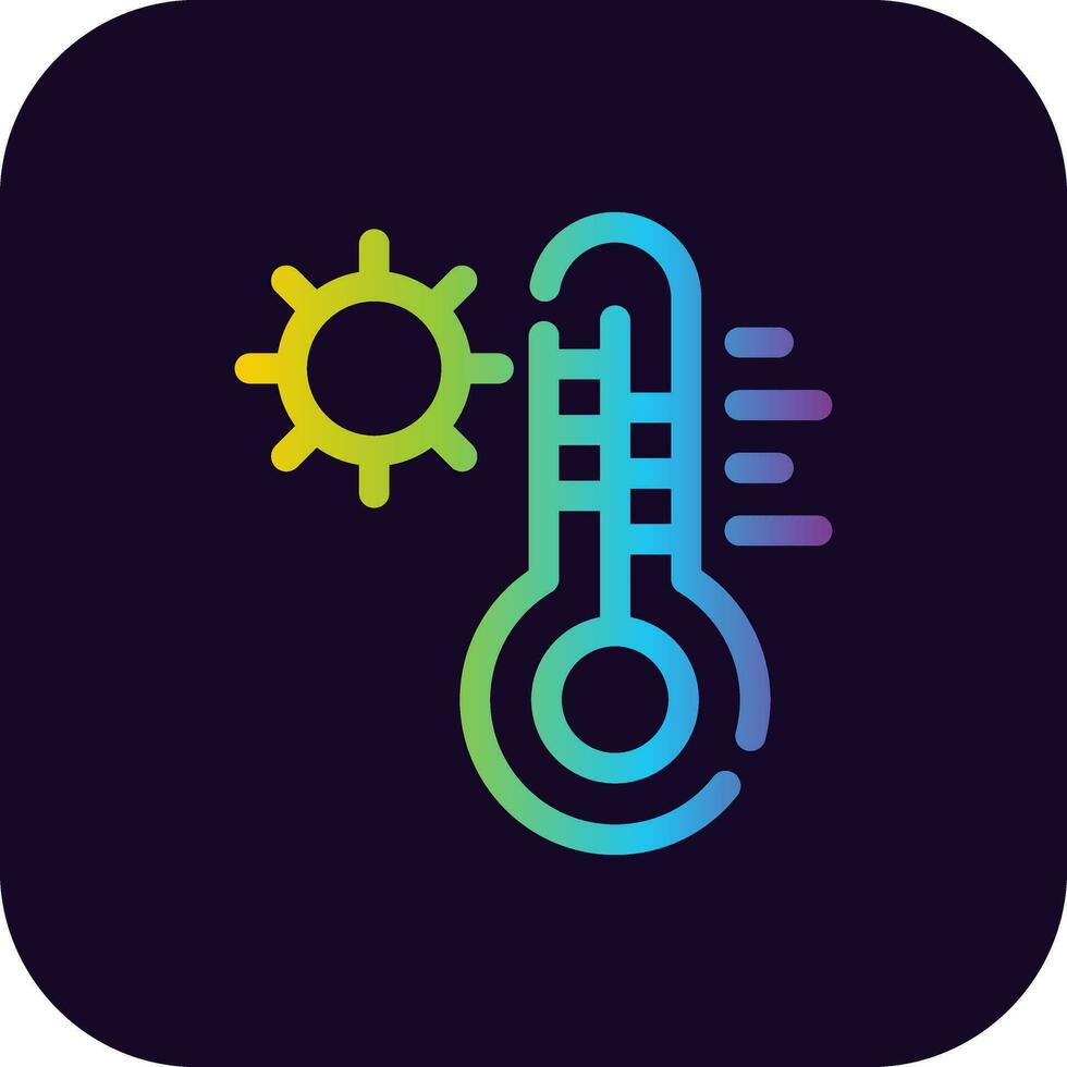 Hot Temperature Creative Icon Design vector