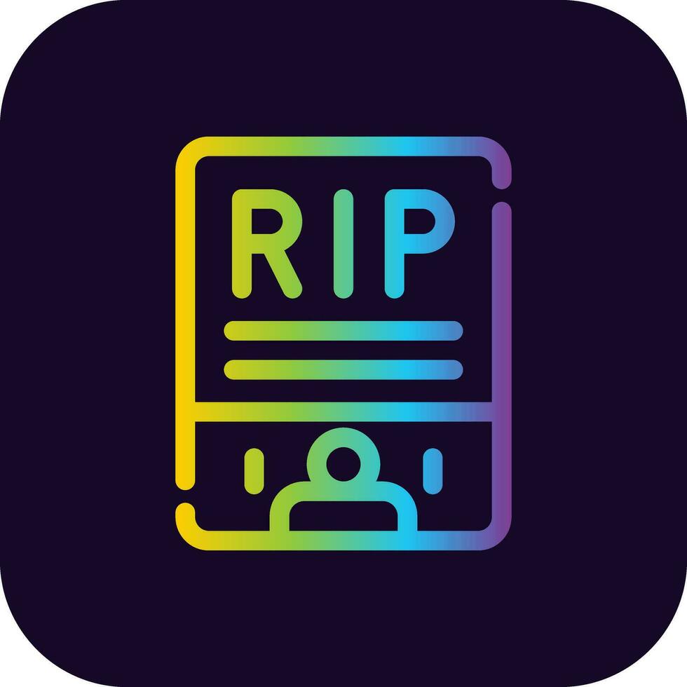 Obituary Creative Icon Design vector