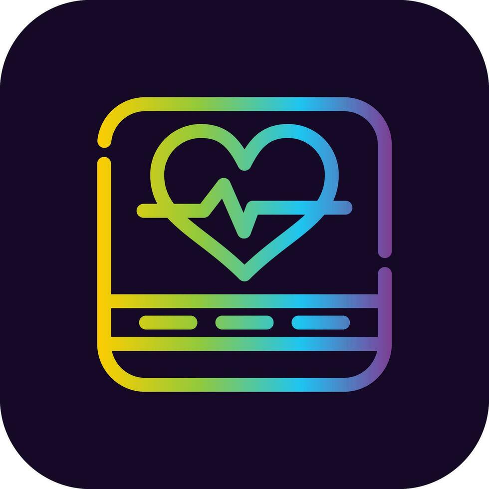 Heart Rate Creative Icon Design vector