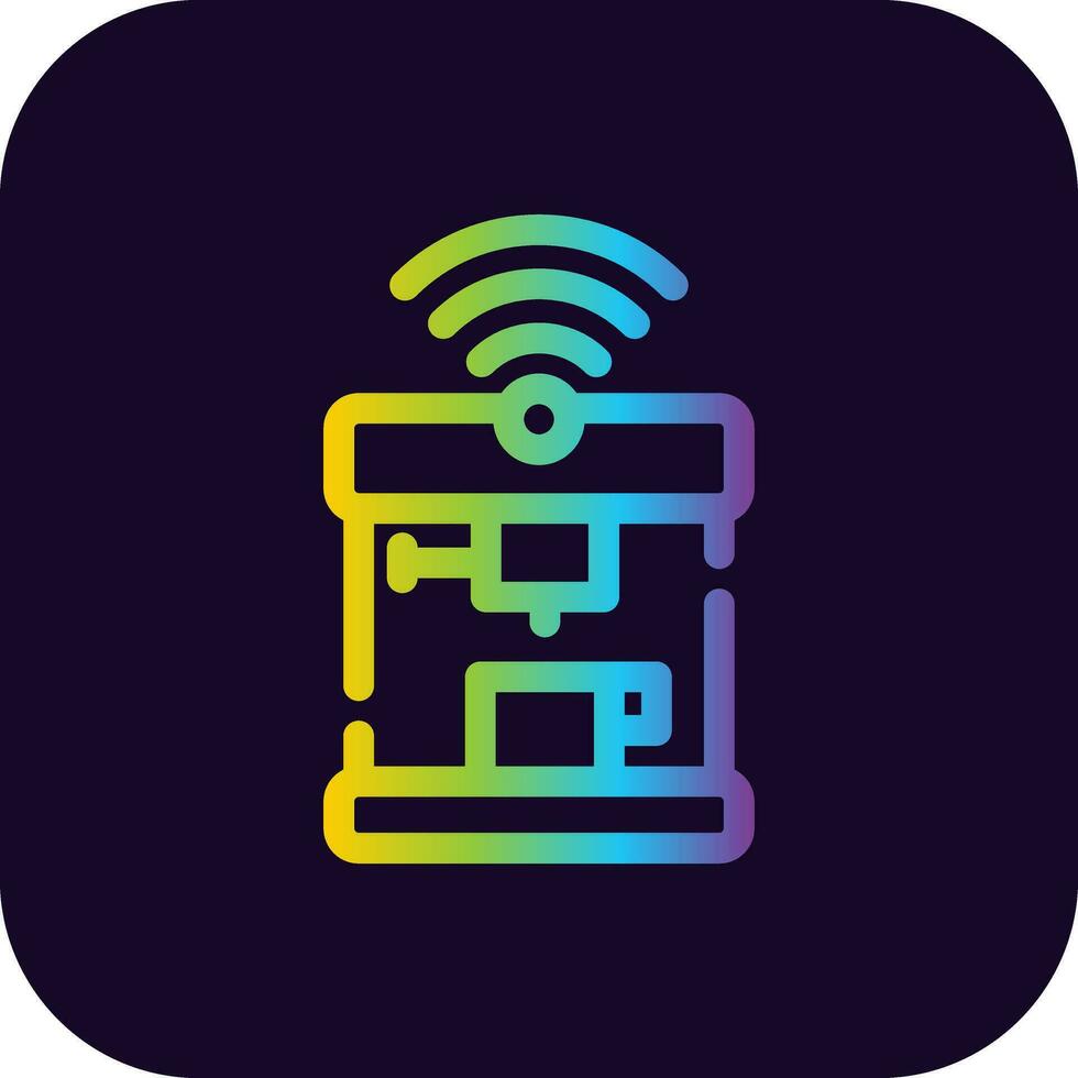 Smart Coffee Machine Creative Icon Design vector