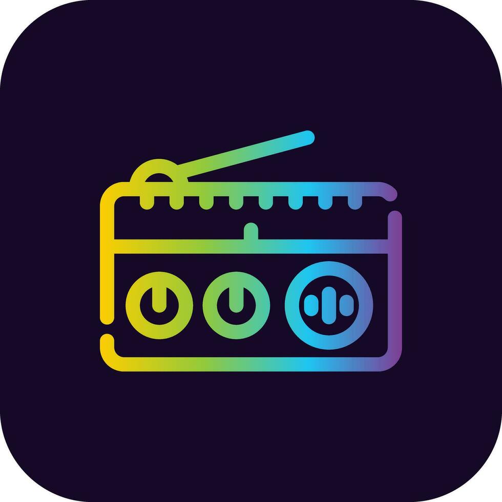 Radio Creative Icon Design vector