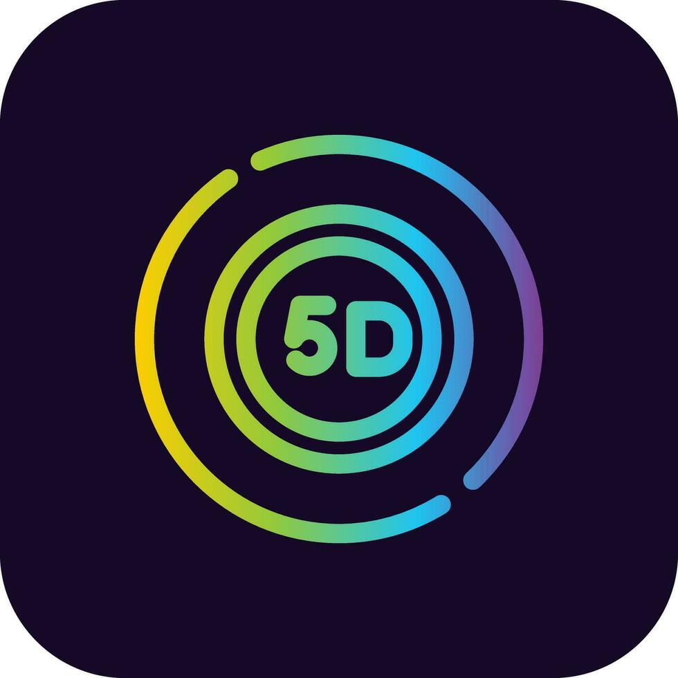 5D Data Storage Creative Icon Design vector