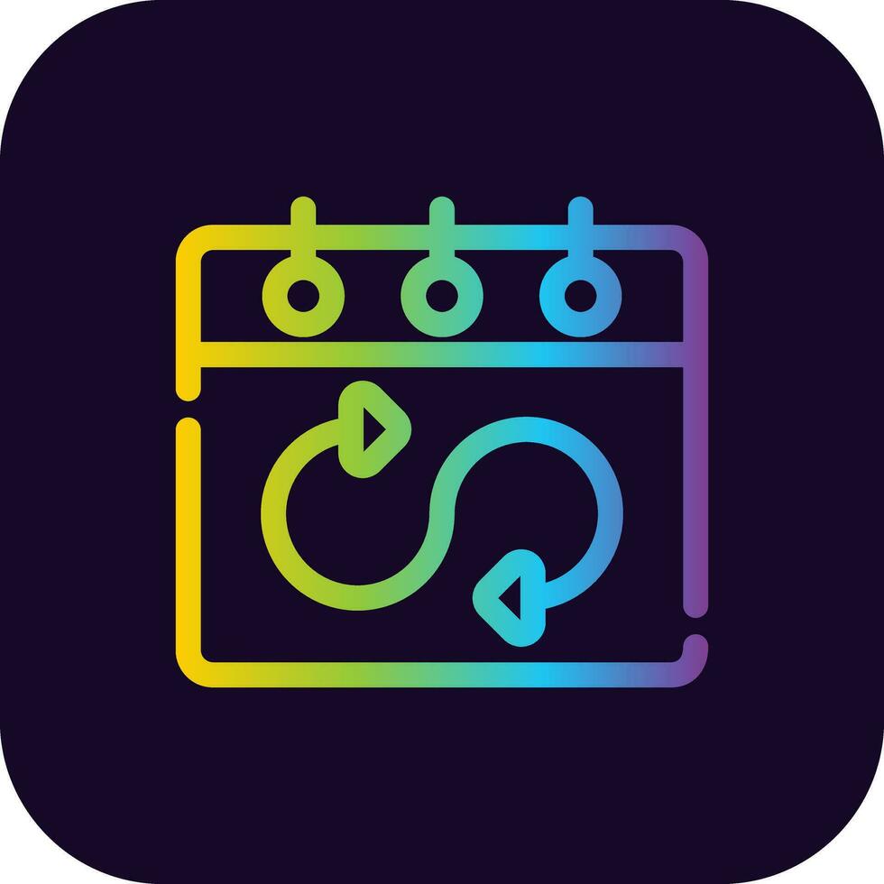 Flexible Schedule Creative Icon Design vector