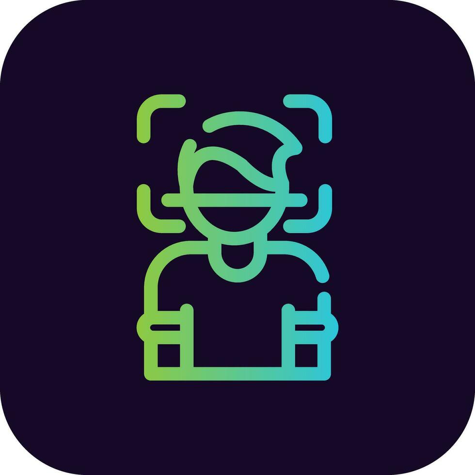 Face Scanner Creative Icon Design vector