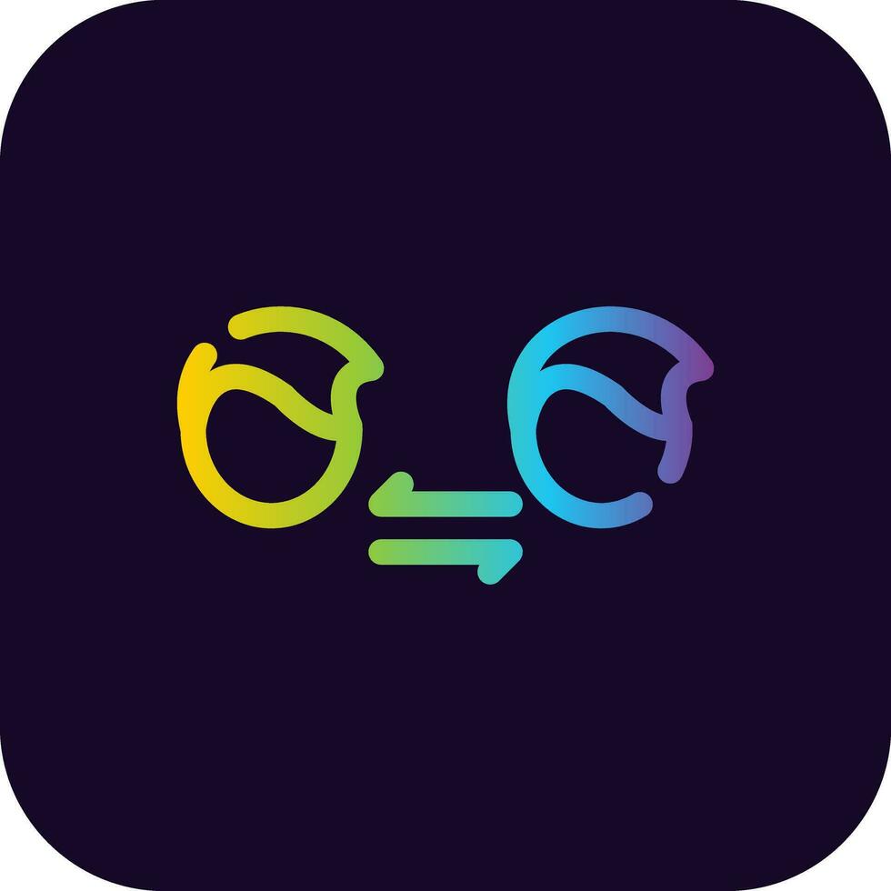 Face to Face Contact Creative Icon Design vector