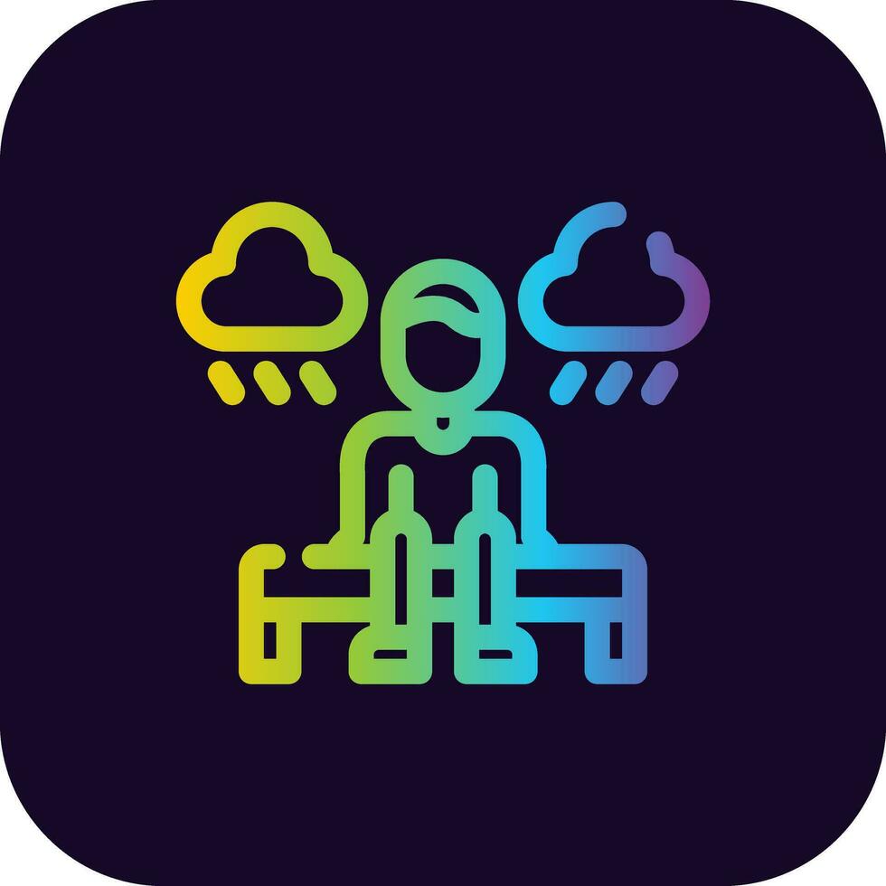 Loneliness Creative Icon Design vector