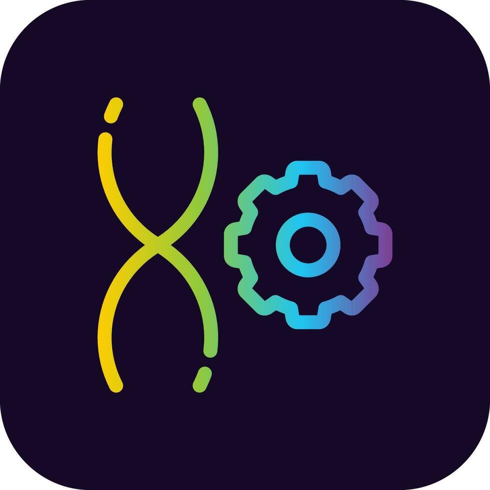 Genetic Engineering Creative Icon Design vector