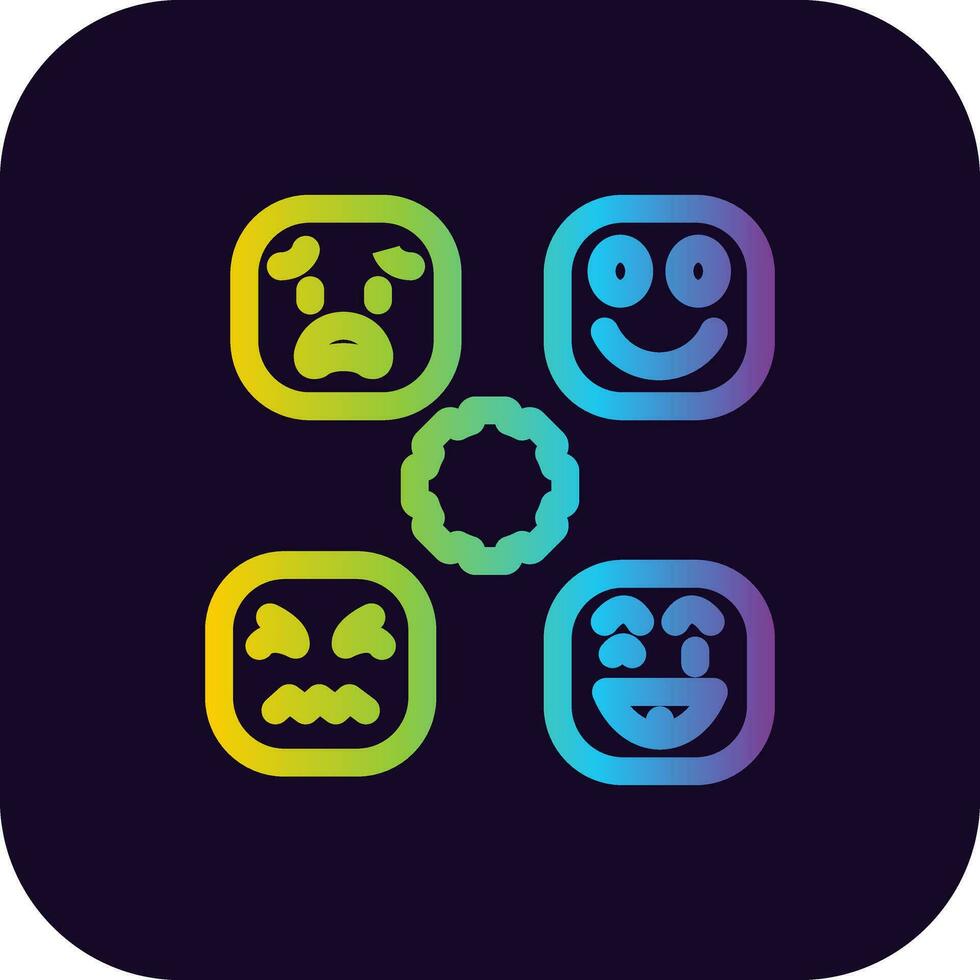 Perceiving Emotions Creative Icon Design vector