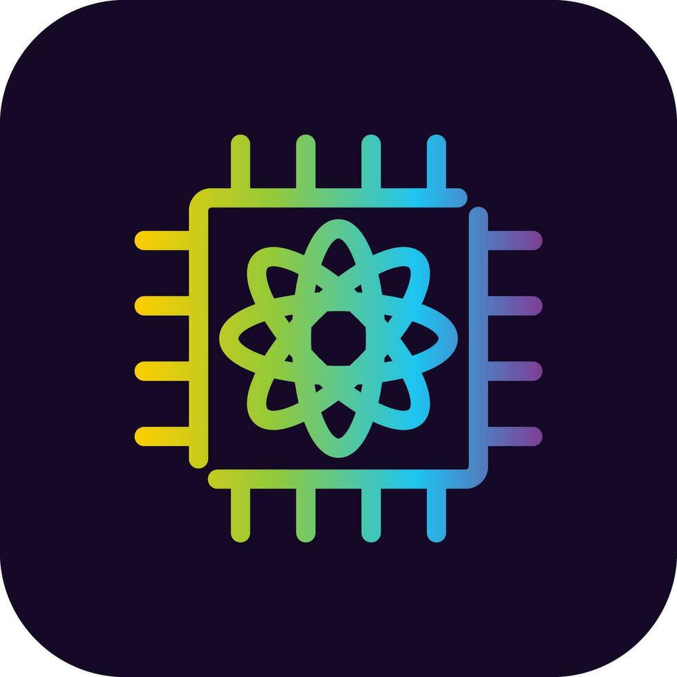 Quantum Computer Creative Icon Design vector