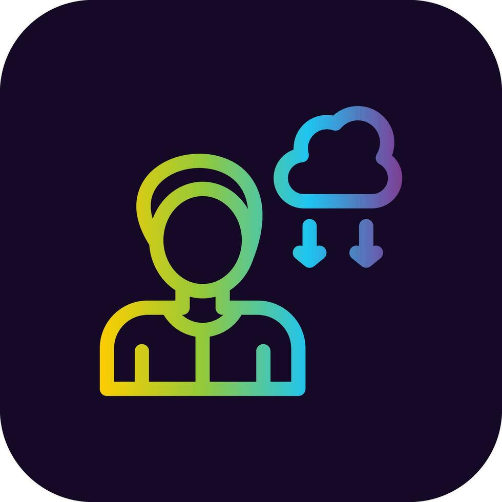 Pessimism Creative Icon Design vector