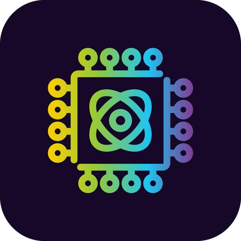 Quantum Technology Creative Icon Design vector