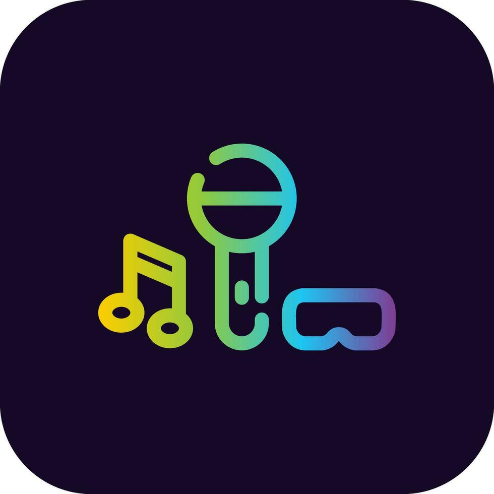Virtual Concert Creative Icon Design vector