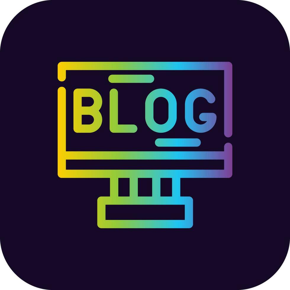 diseño de icono creativo de blogs vector