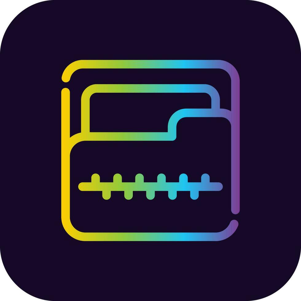 Zip Folder Creative Icon Design vector