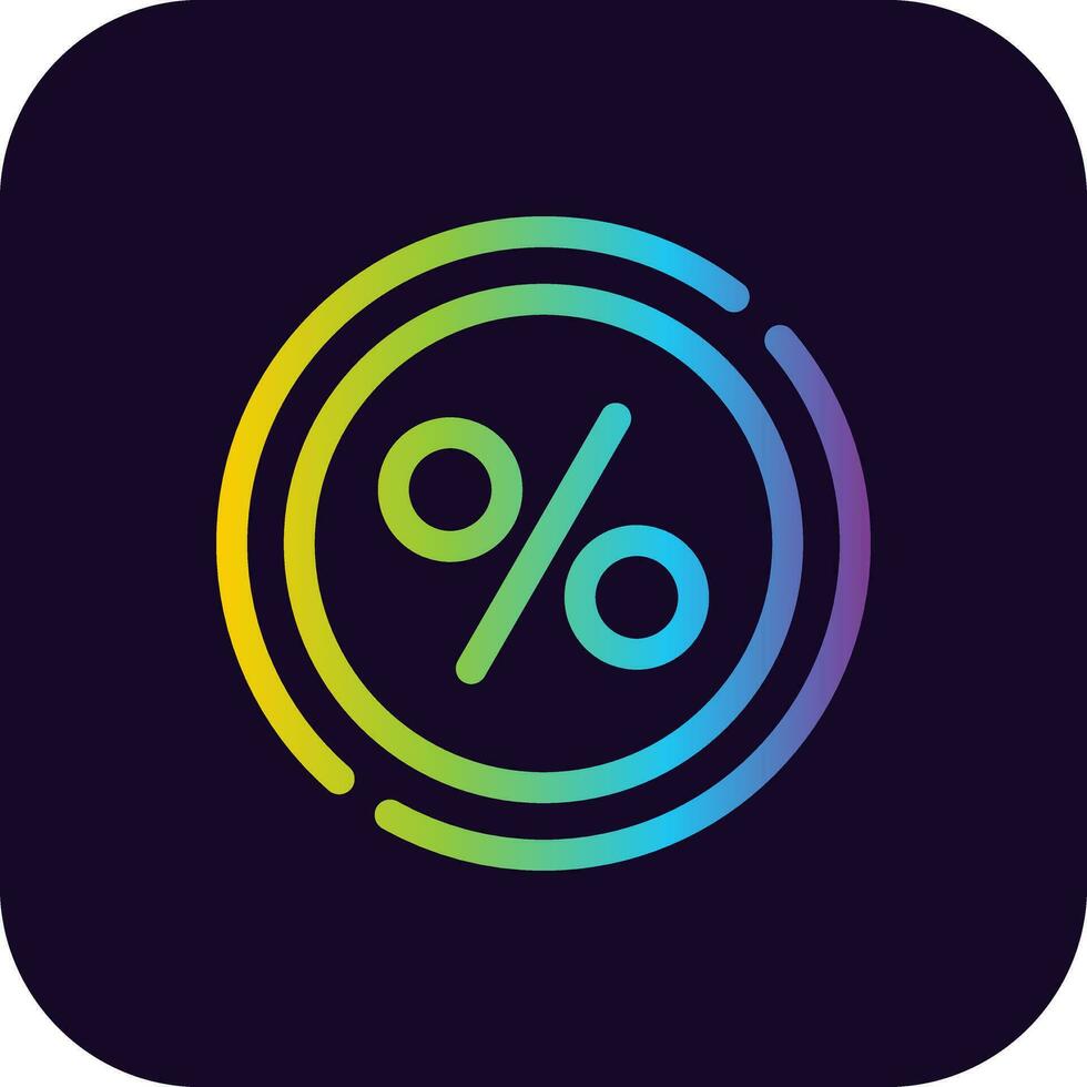 Percentage Creative Icon Design vector