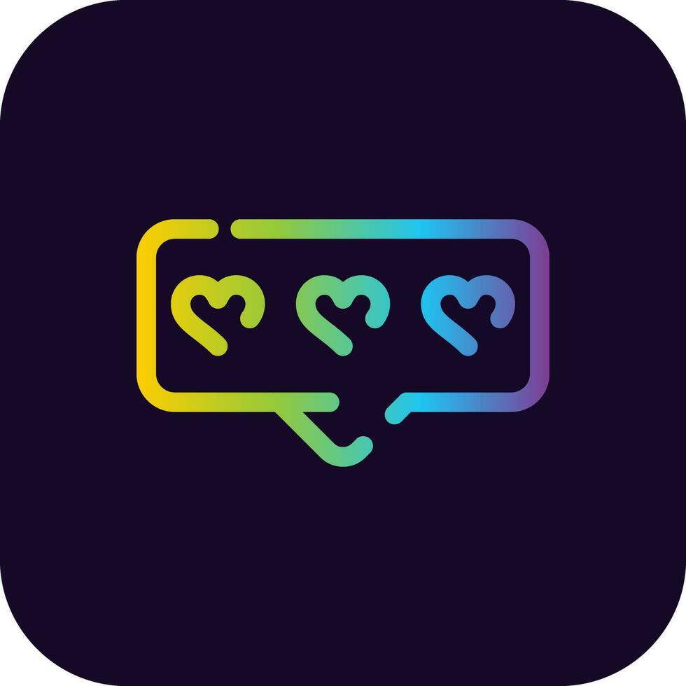 Comment Heart Creative Icon Design vector