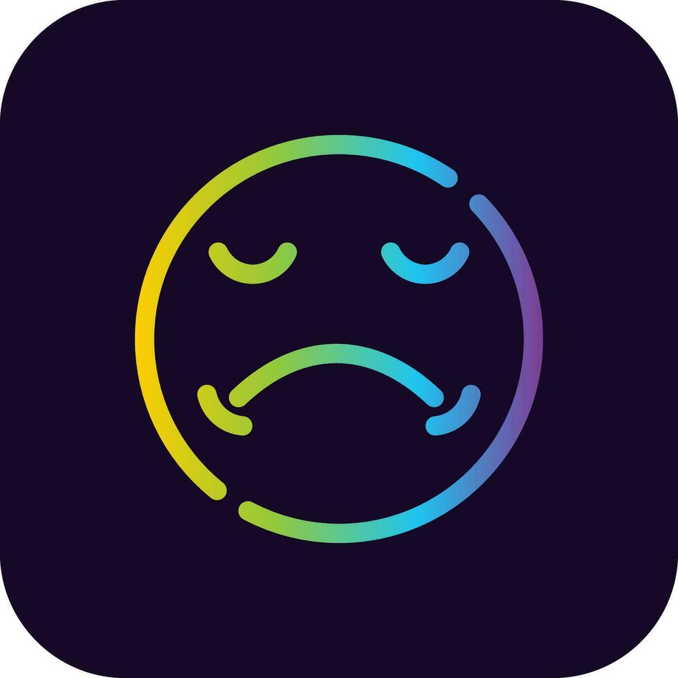 Sad Creative Icon Design vector
