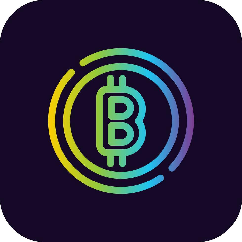 bitcoin creativo icono diseño vector