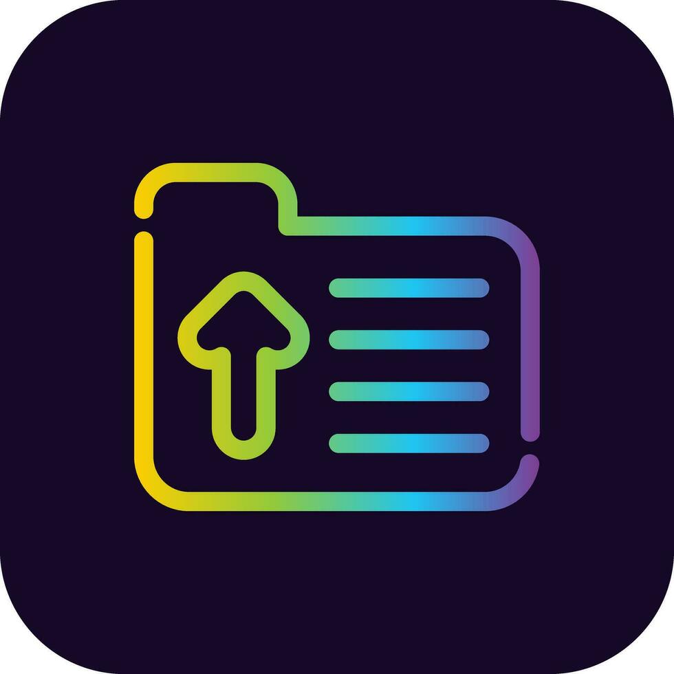 Folder Upload Creative Icon Design vector