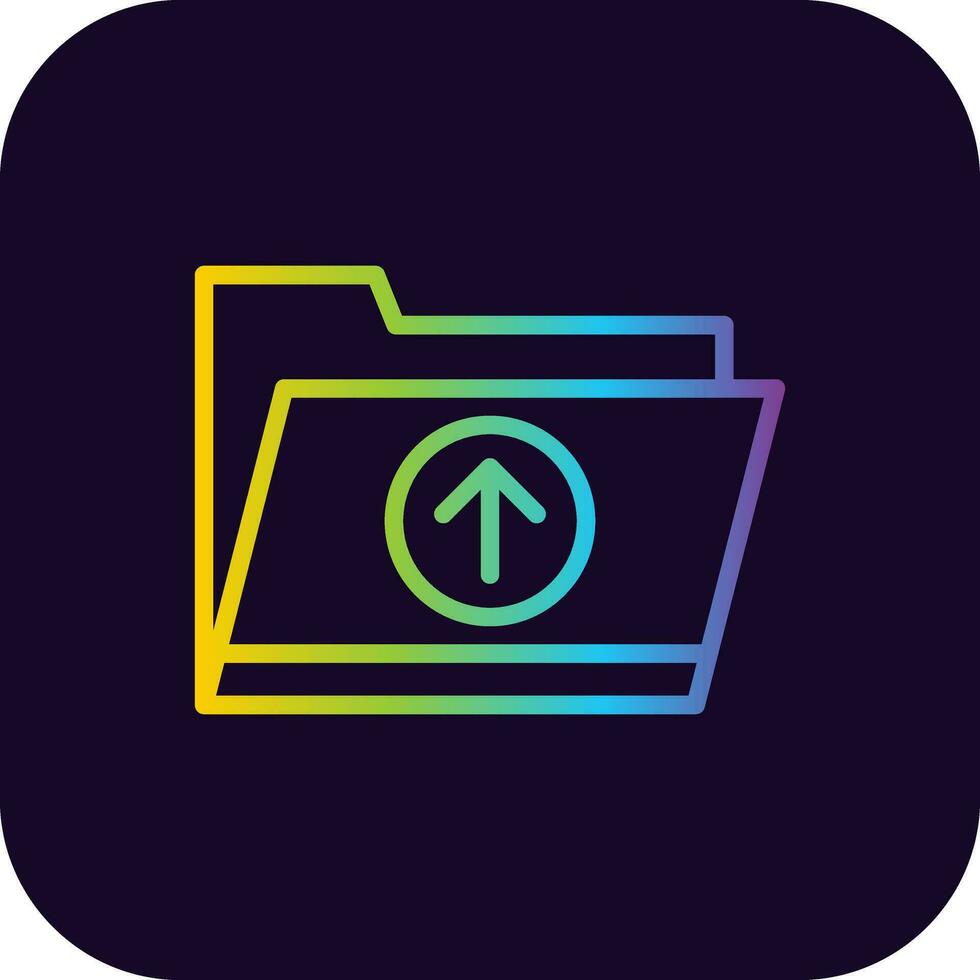 Upload Folder Creative Icon Design vector