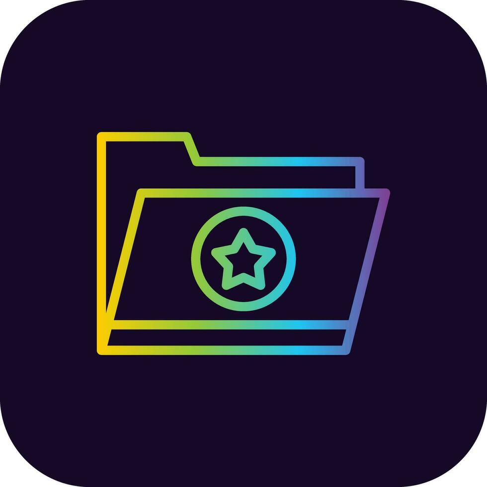 Favorite Folder Creative Icon Design vector