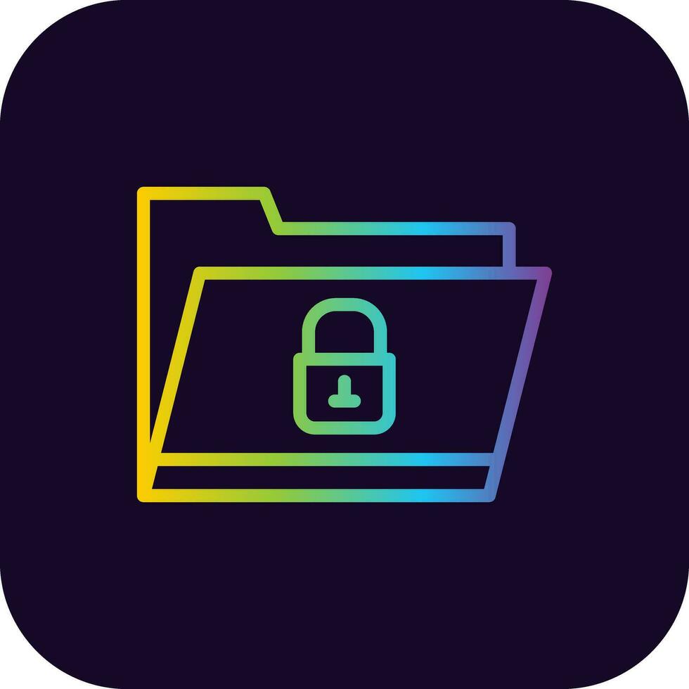 Locked Folder Creative Icon Design vector