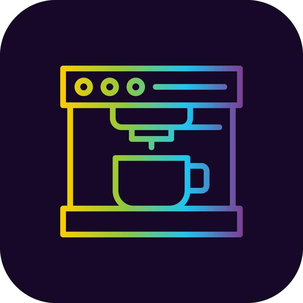 Coffee Machine Creative Icon Design vector