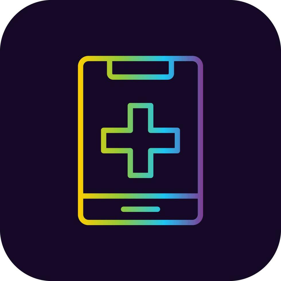 médico teléfono creativo icono diseño vector