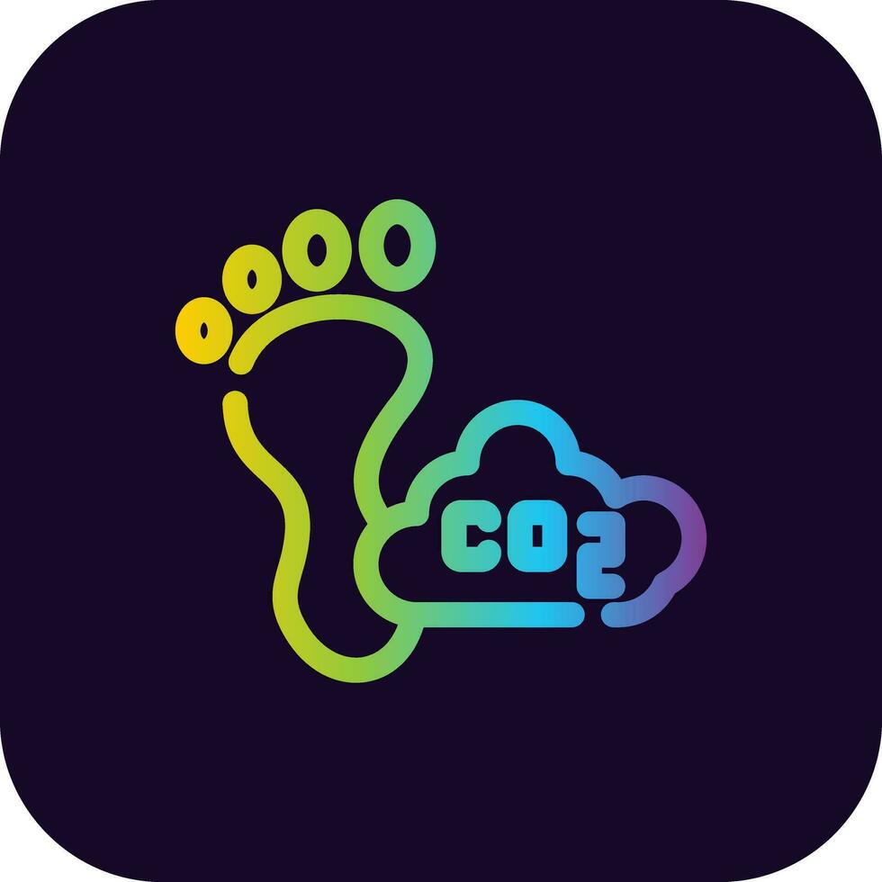 Carbon Footprint Creative Icon Design vector