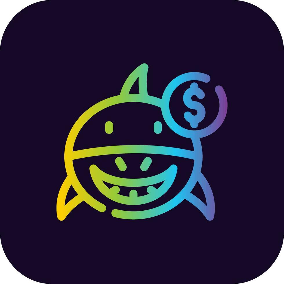 Loan Shark Creative Icon Design vector