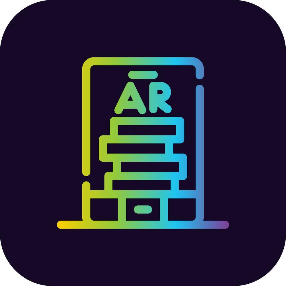 Ar Tumbling Blocks Creative Icon Design vector