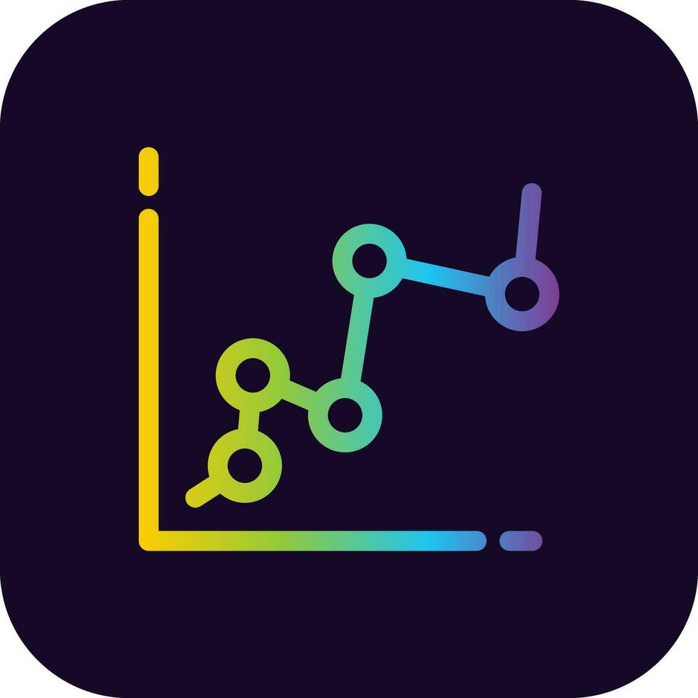 Marked Scatter With Smooth Lines Creative Icon Design vector