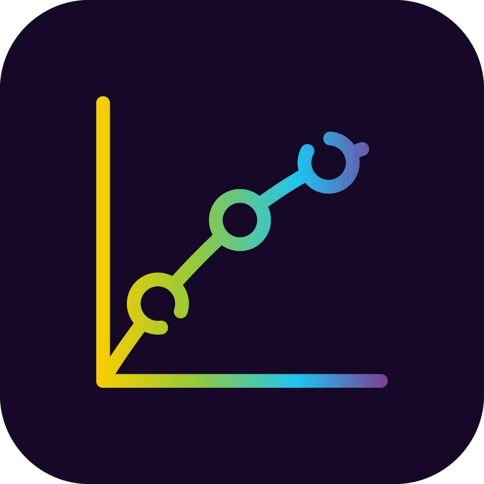 Marked Scatter With Straight Lines Creative Icon Design vector