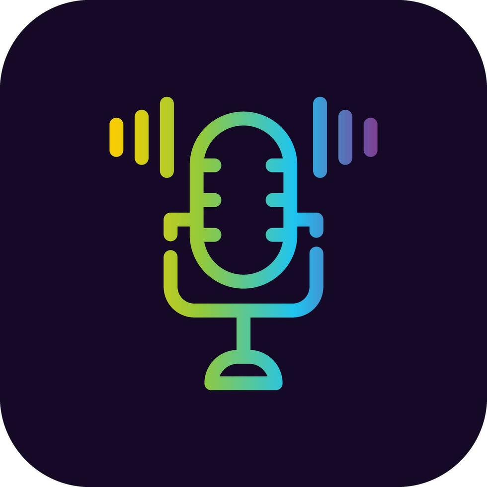 Audio Streaming Creative Icon Design vector