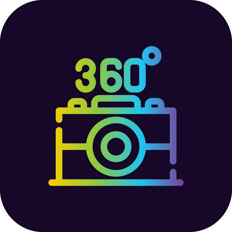 360 Camera Creative Icon Design vector