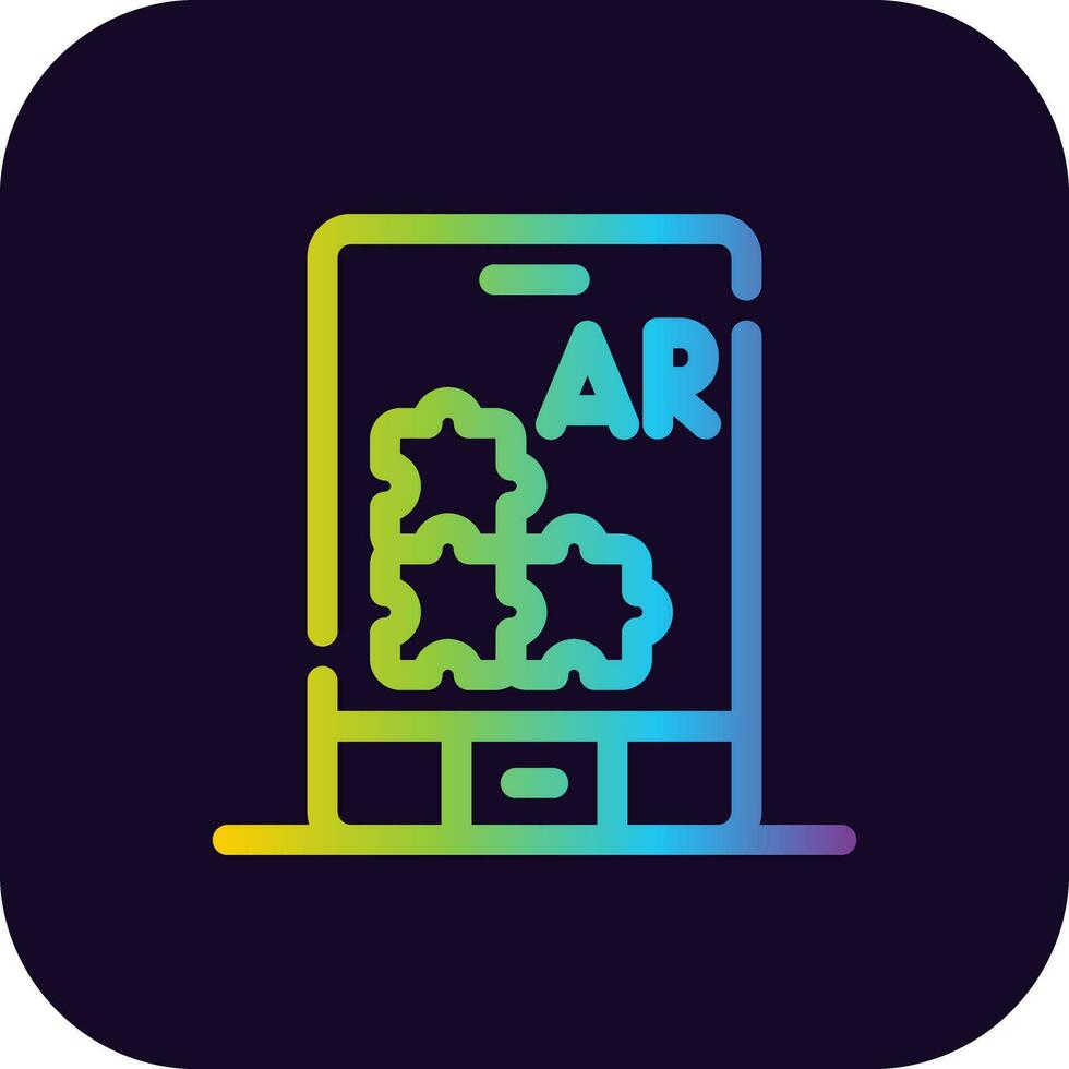 Ar Puzzle Creative Icon Design vector