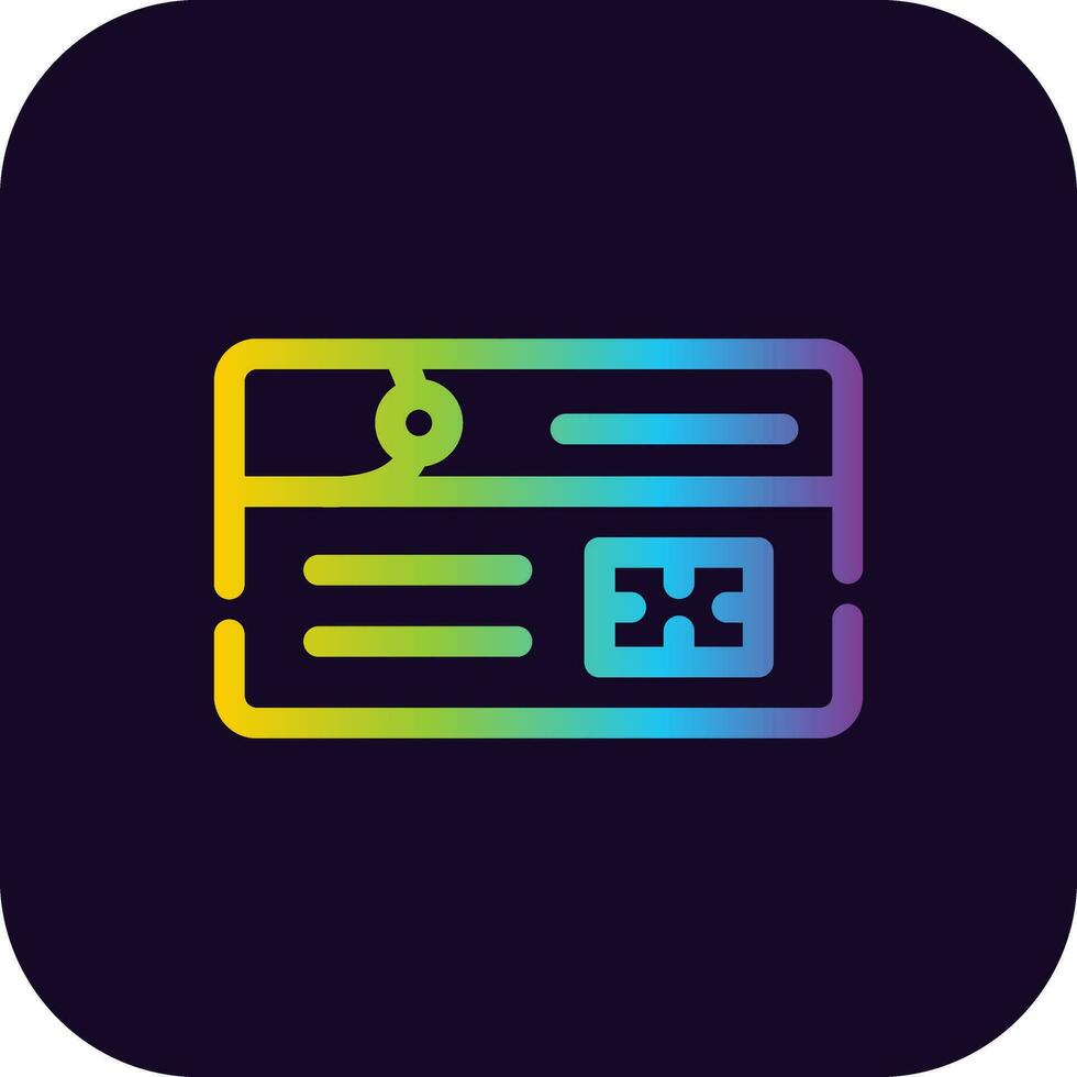 Debit Card Creative Icon Design vector