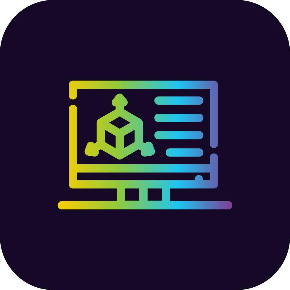 3D Modeling Creative Icon Design vector