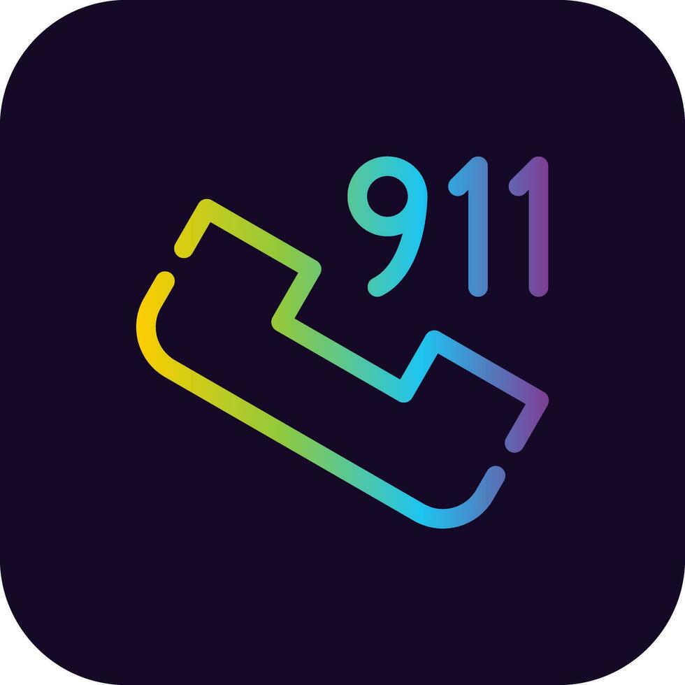 Call 911 Creative Icon Design vector
