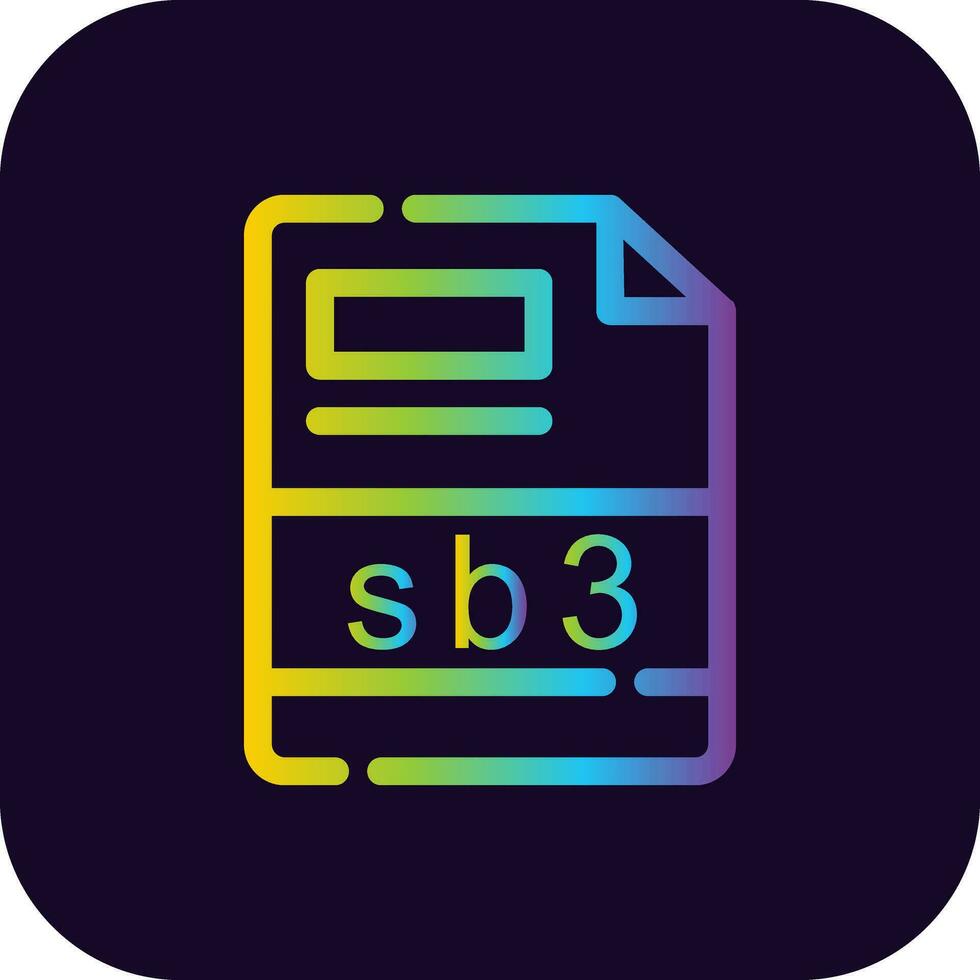 sb3 creativo icono diseño vector