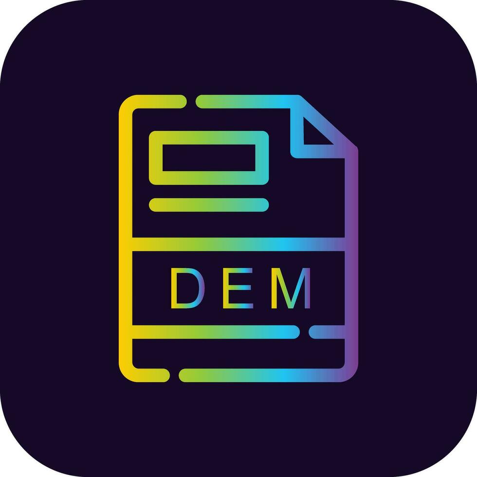 DEM Creative Icon Design vector