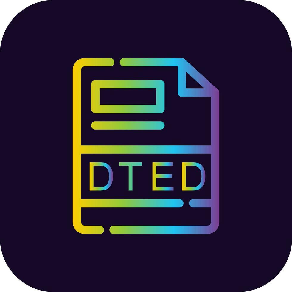 DTED Creative Icon Design vector