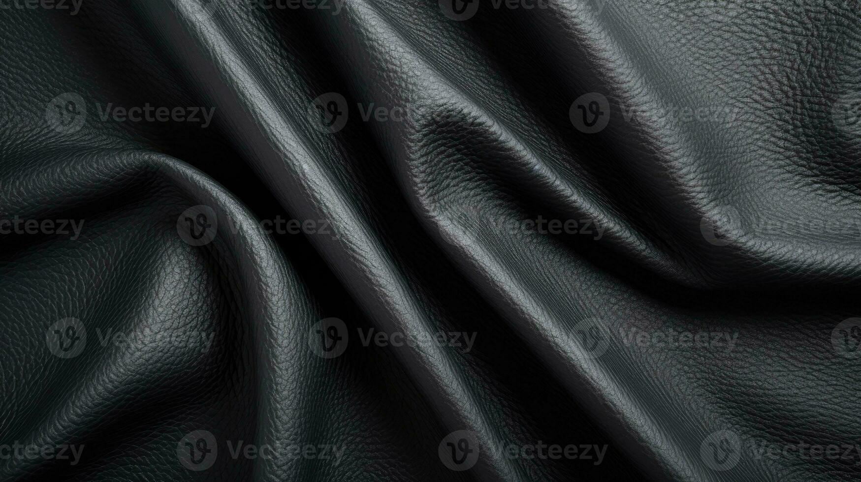 Black Leather texture close up as background. The material for the goods photo