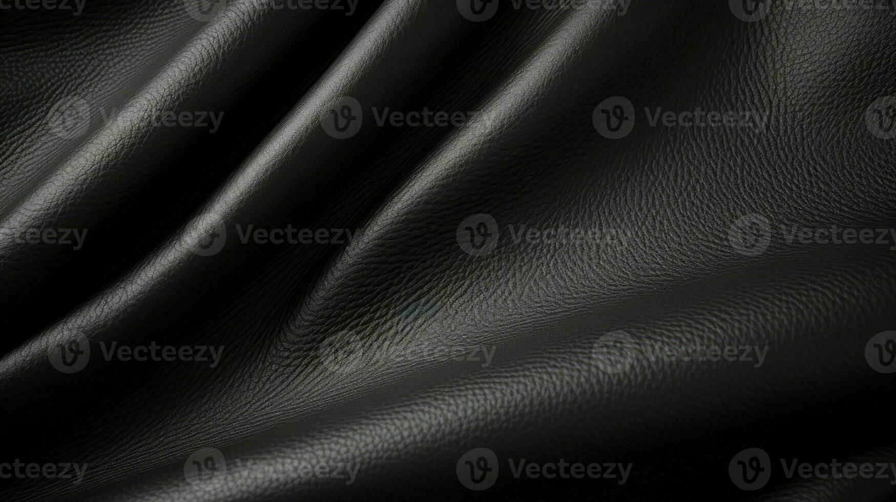 Black Leather texture close up as background. The material for the goods photo