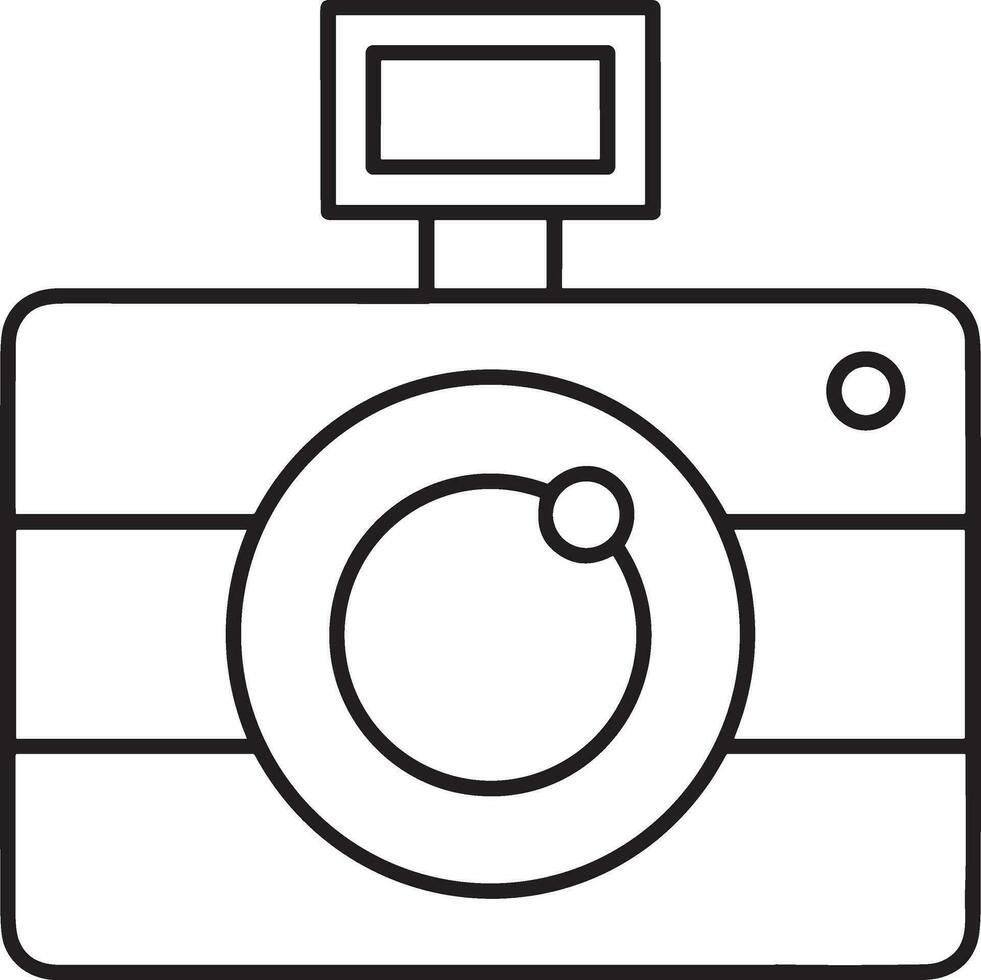 camera photography icon symbol image vector. Illustration of multimedia photographic lens grapich design images vector